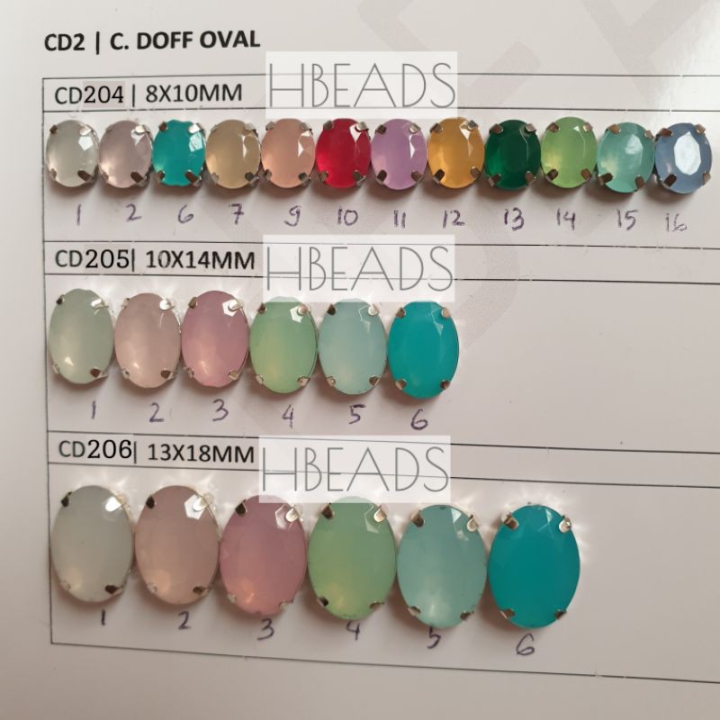 CD805 | 1 lusin C. DOFF Oval 10x14 mm Cangkang