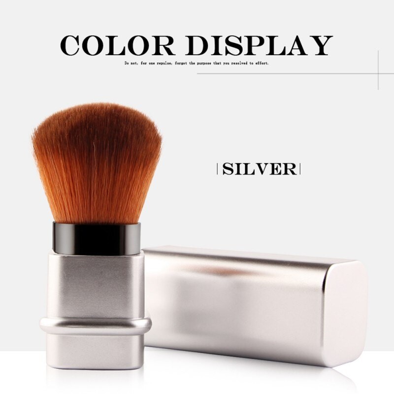 1PCS Retractable Travel Blush On Makeup Brush Kabuki  Powder Foundation Cosmetic Blusher K188