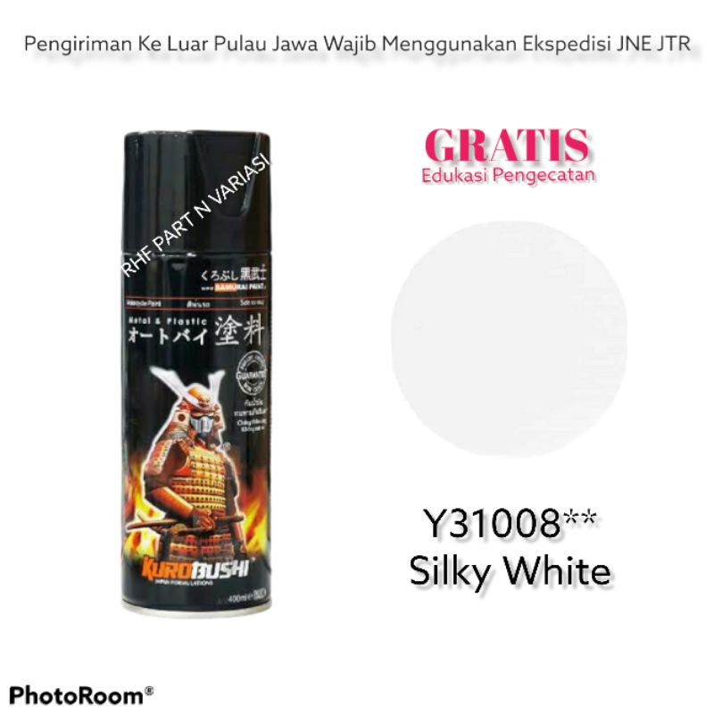CAT SEMPROT SAMURAI PAINT SILKY WHITE Y31008 / PILOX PUTIH MUTIARA