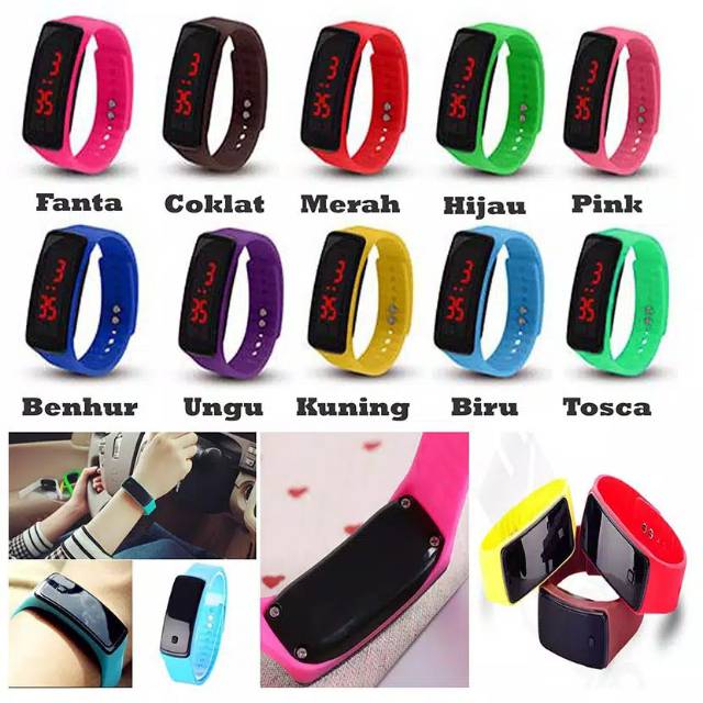 JT006 Jam Tangan LED Digital Pria Wanita