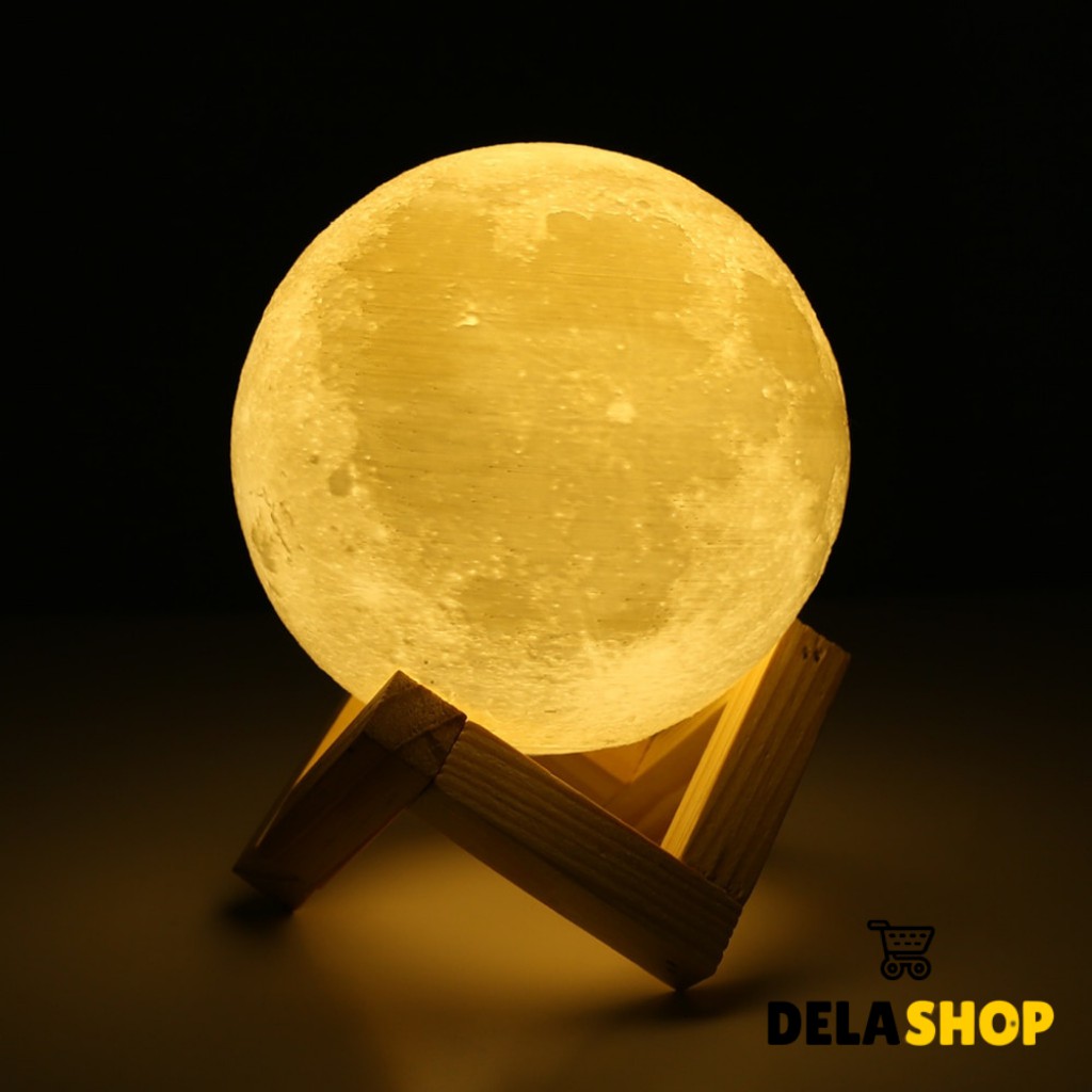 Lampu Tidur Dekorasi Hias Rumah Kamar Ruang Kerja Moon Light Murah Diameter 8cm Built-in Battery