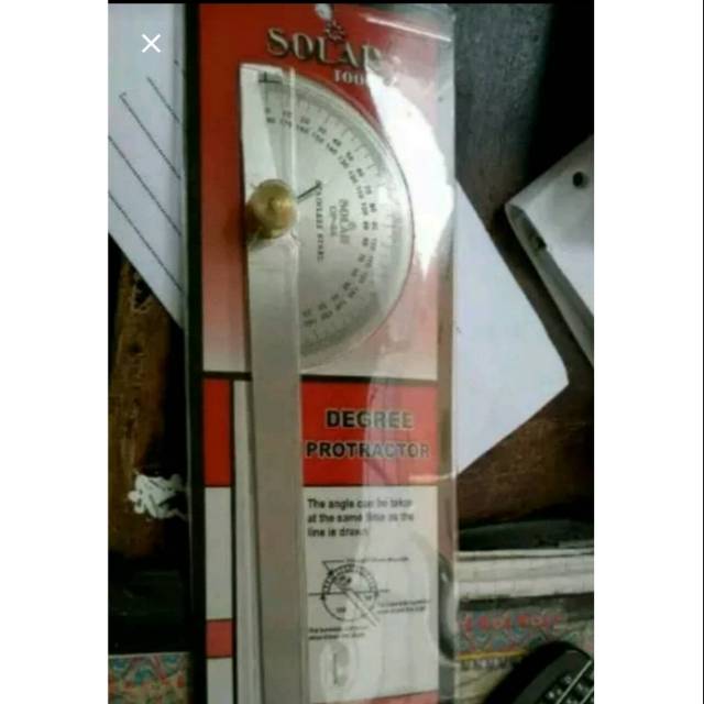 Degree Protractor SOLAR DP-44 / Penggaris Sudut / Bujur Derajat