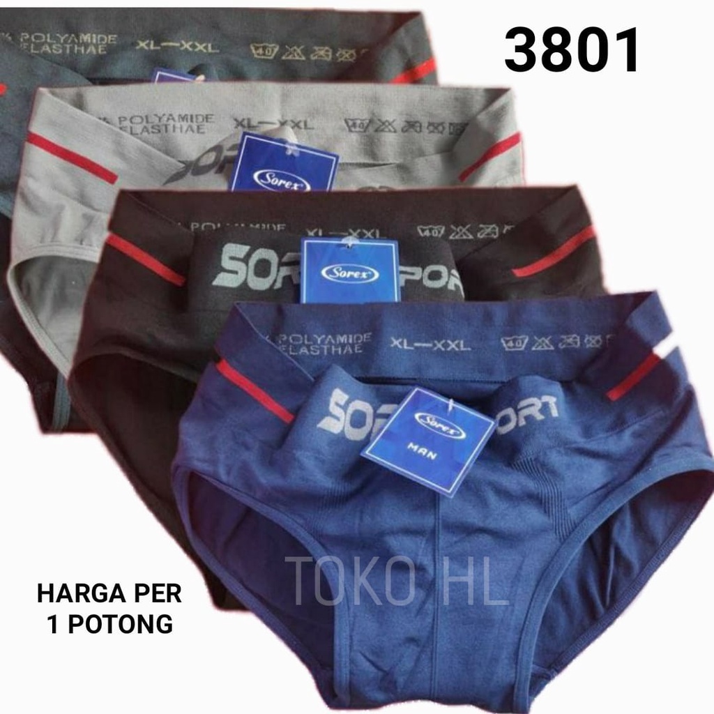 CELANA DALAM PRIA SOREX M 3801 &amp; M 3803 Harga Per 1 pieces