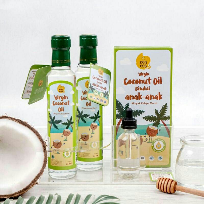 concos vco evco Virgin Coconut Oil Kids Coklat 250ml MPASI DIET KETO JSR Jaga Imun Alami Pawon Organik