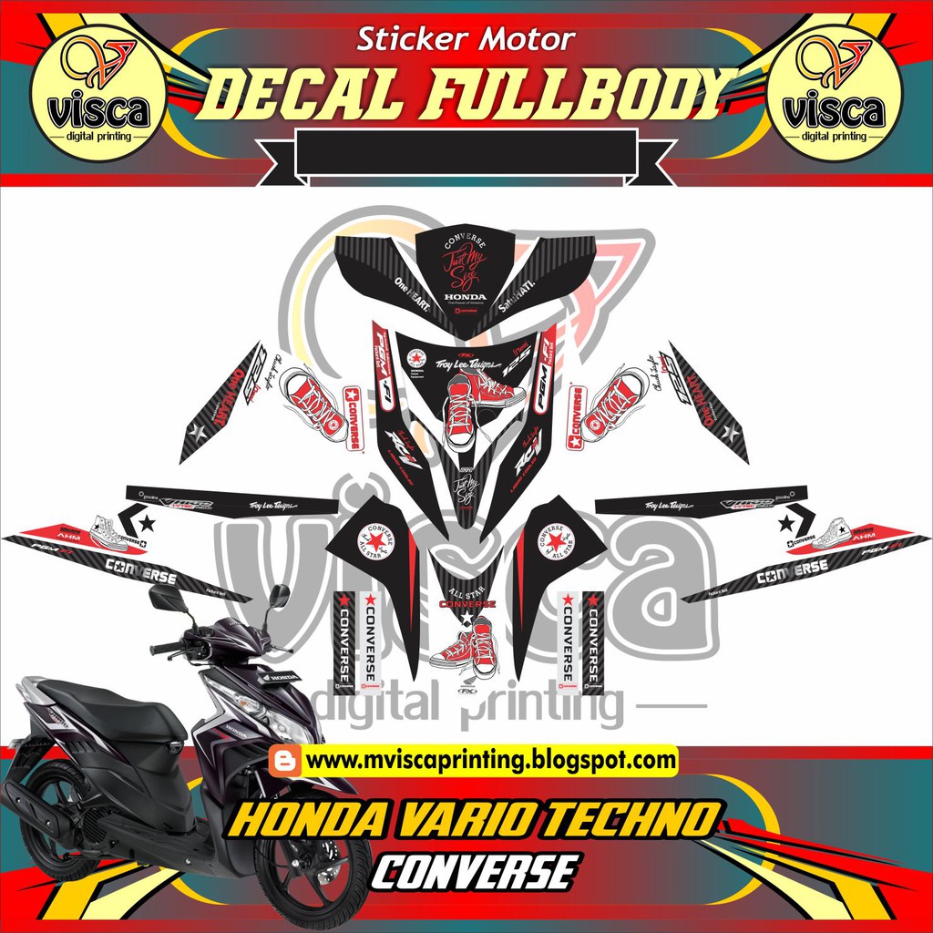 DECAL STRIPPING STIKER FULLBODY MOTOR HONDA VARIO TECHNO CONVERSE