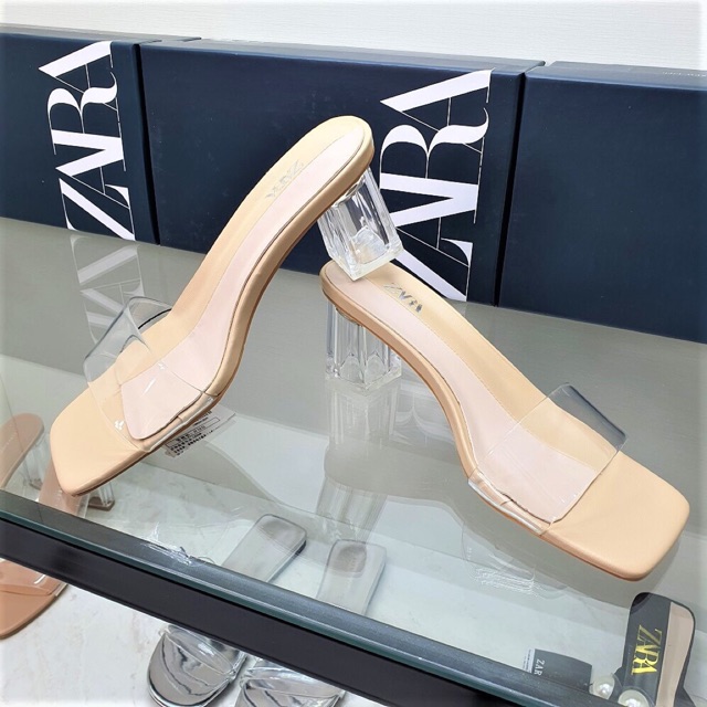 Zara heels transparent kristal 7cm