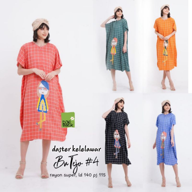 (Semerbak) Baju Tidur Daster Kelelawar Rayon Jumbo Bu Tejo 4 LD 140 Halus Premium Adem Grosir Pajamas pakaian tidur Busui Bumil wanita cewe cantik ibu ibu modern Trendi 2023