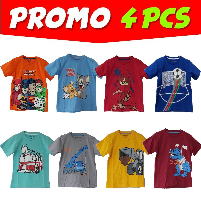 PROMO KAOS ANAK 4 PCS