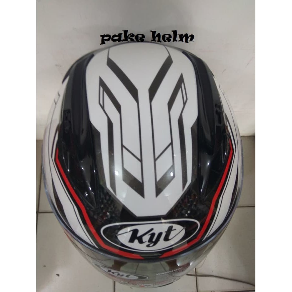HELM KYT RC 7 RC SEVEN WHITE BLACK RED FULL FACE RC7