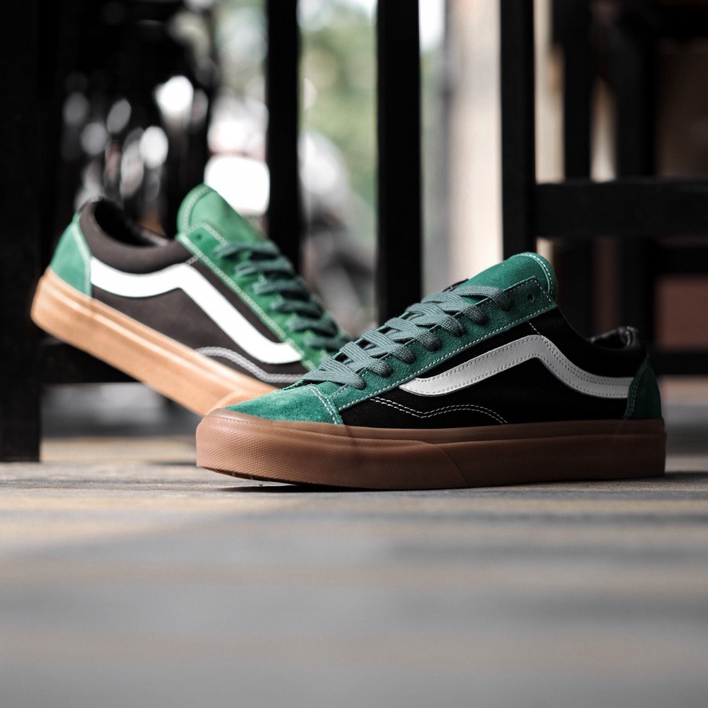 VANS STYLE 36 GUM GREEN FAIRWAY / FOREST NIGHT BLUE ORIGINAL 100%