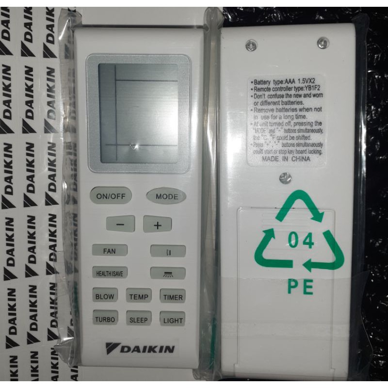 REMOTE AC SPLIT DAIKIN STANDAR ARC467A1 type remote YB1F2