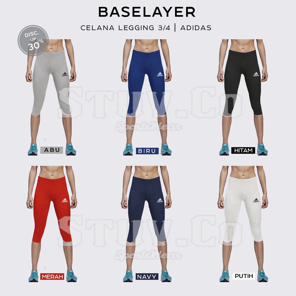 CELANA BASELAYER LEGGING PENDEK PANTS DALEMAN RENANG DIVING BADMINTON WANITA PRIA FUTSAL OLAHRAGA