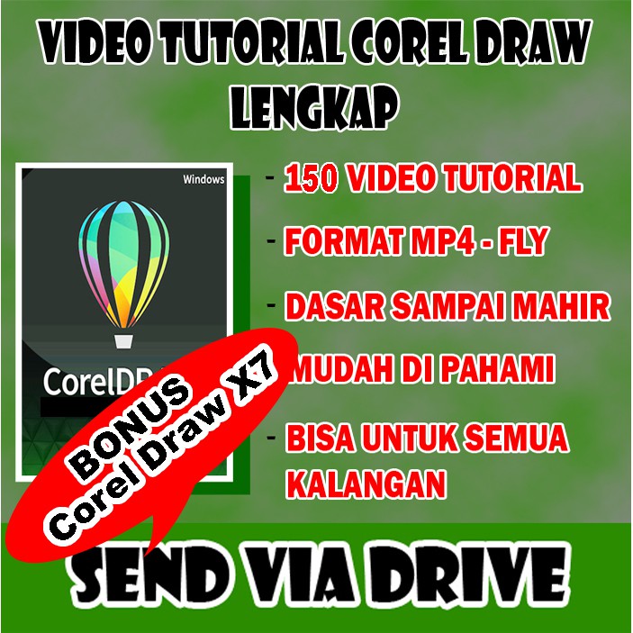 150 +Tutorial Corel draw Dari Dasar Sampai Mahir - Video Tutorial Corel draw