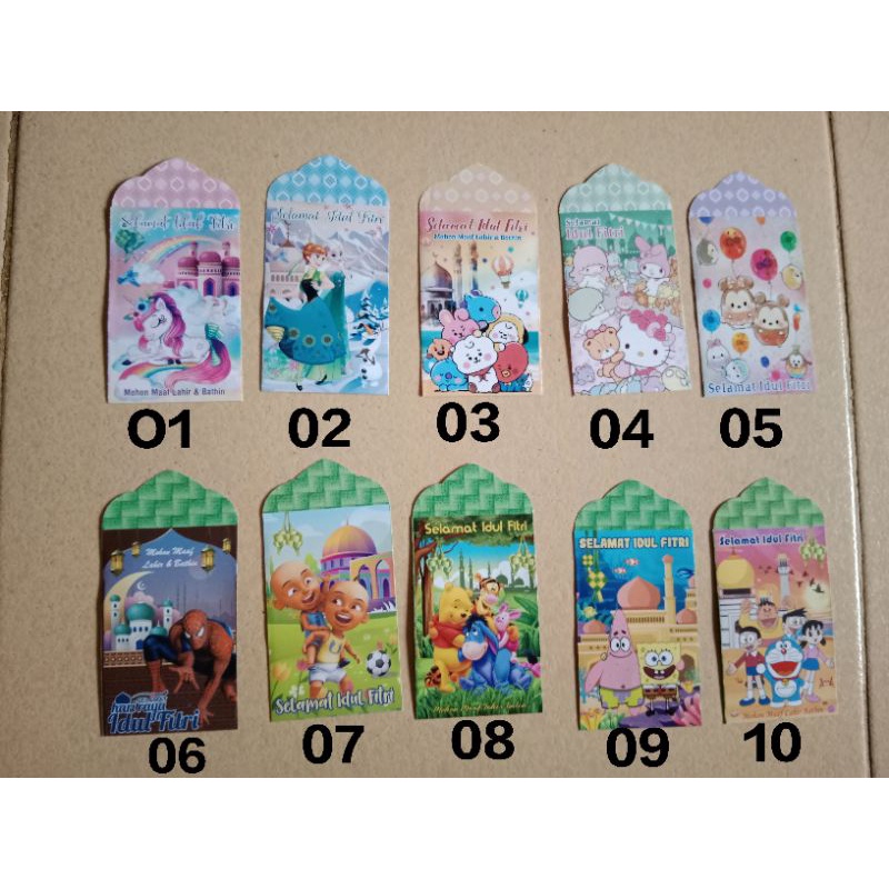 

AMPLOP/ANGPAO LEBARAN IDULFITRI KARAKTER ANAK-ANAK