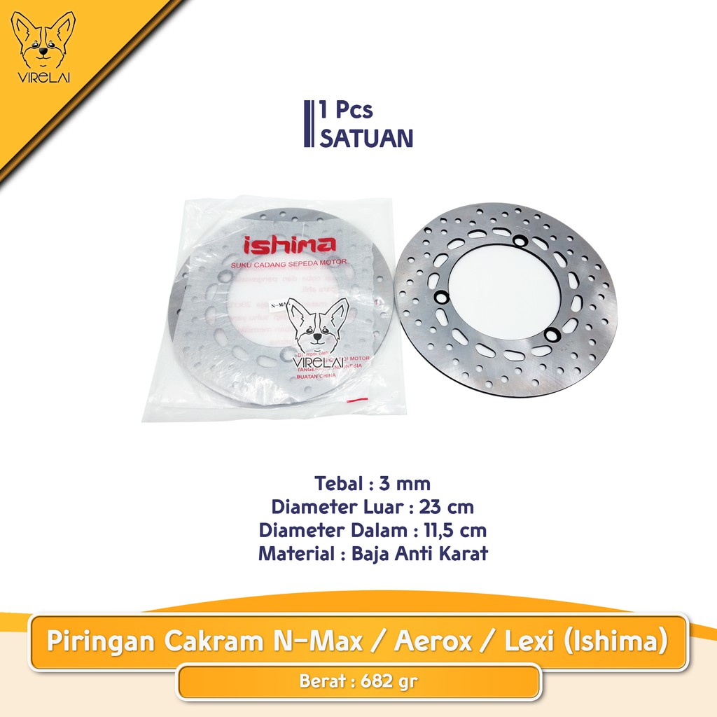 Piringan Cakram Depan N-Max / Aerox 155 / Lexi / Belakang [Ishima]