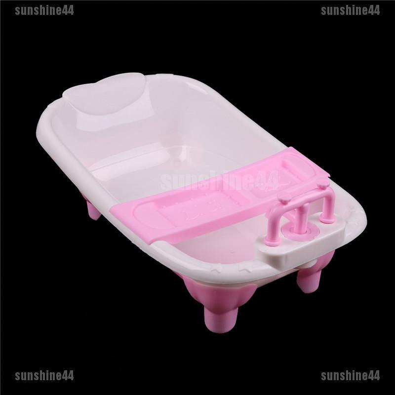 Bathtub / Bak Mandi Bahan Plastik Untuk Furnitur Kamar Mandi Boneka Barbie Ukuran 1 / 6