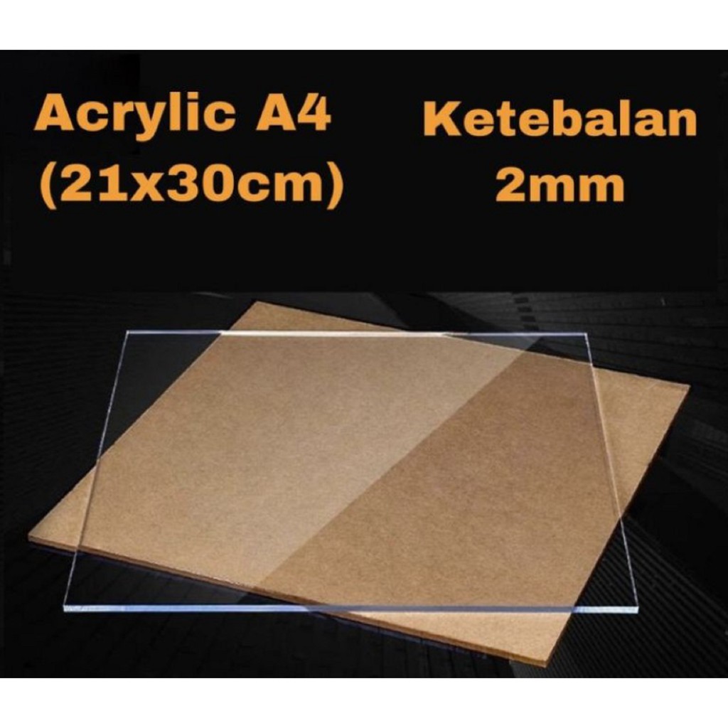 

GROSIR !! AKRILIK LEMBARAN / AKRILIK BENING UKURAN A4 21x30 TEBAL 2mm