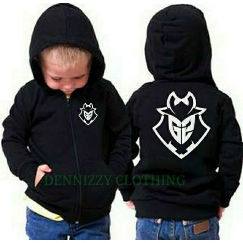 JAKET ANAK HOODIE LOGO G2 ESPORT bisa request