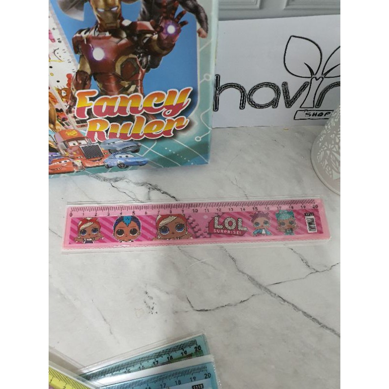 garisan 20cm/penggaris 20cm/mistar 20cm-LOL
