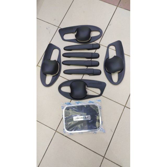 Paket outer handle dan tank cover grand new Avanza hitam dop