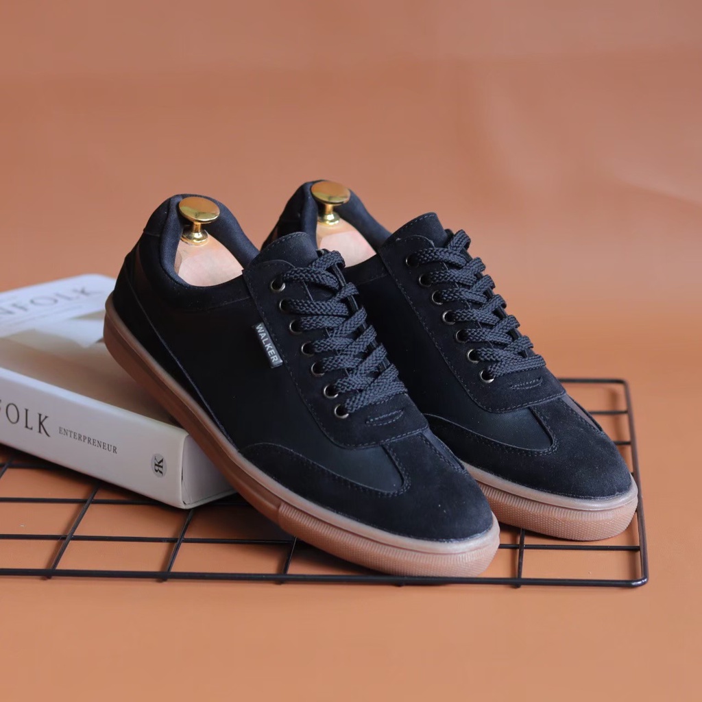 Sepatu Sneakers Pria Casual Kulit PU Asli Original Walker Ramires Formal Sekolah Kuliah Kerja Kantor Pesta Kondangan Gaya Kasual Trendy Kekinian Murah