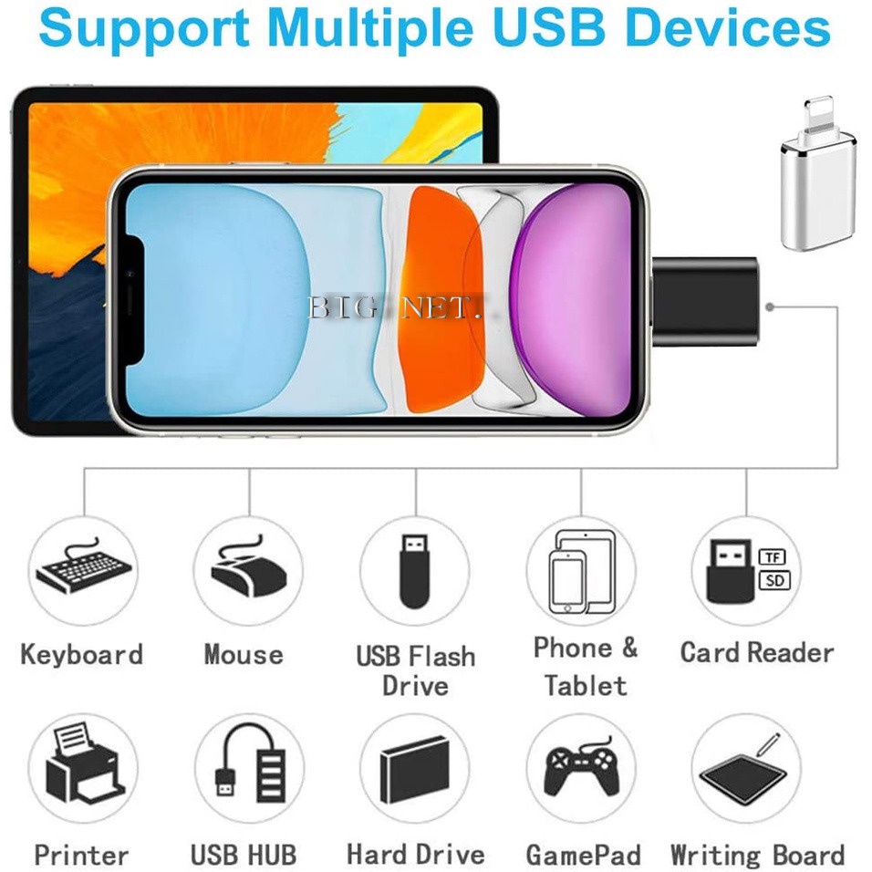 OTG iPhone Lightning To USB 3.0 Converter Adapter/ OTG iPhone