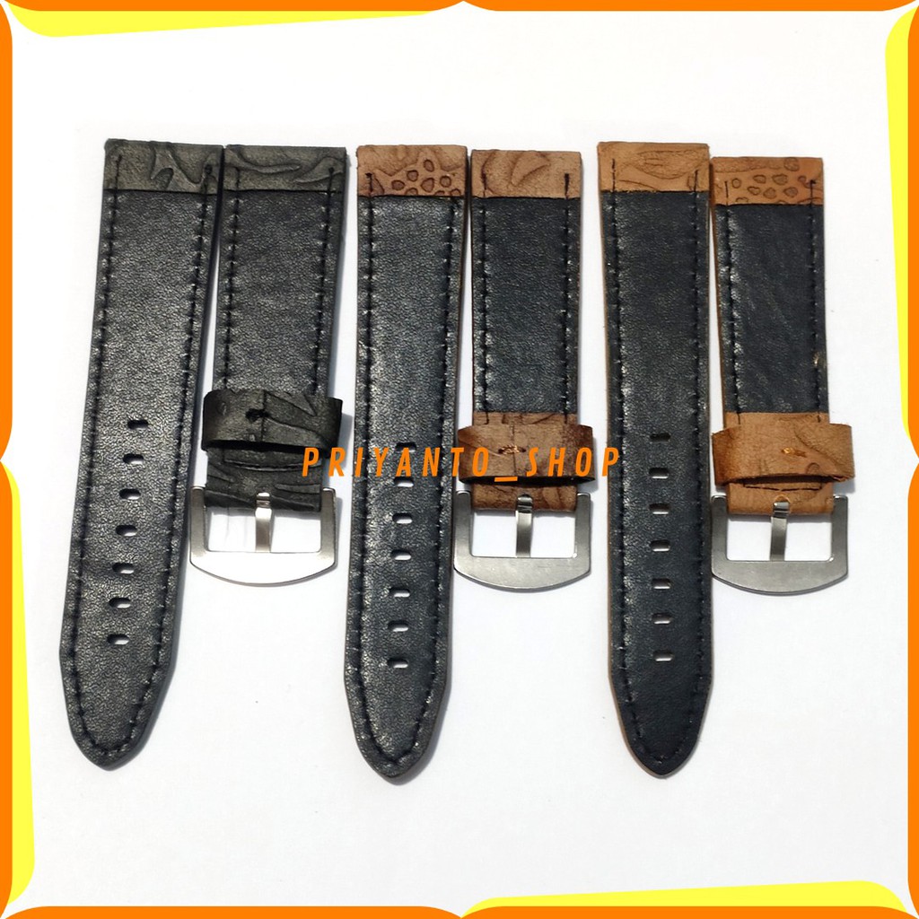 TALI JAM TANGAN KULIT STRAP LEATHER WATCH BEND HANDMADE MURAH 22MM 24MM