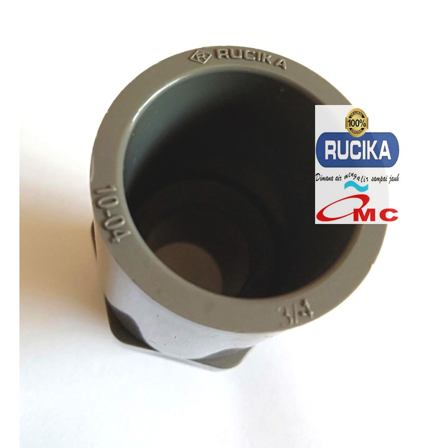 Sambungan Pralon Valve Socket Aw Sock Sok Drat Luar 3/4 Inch RUCIKA