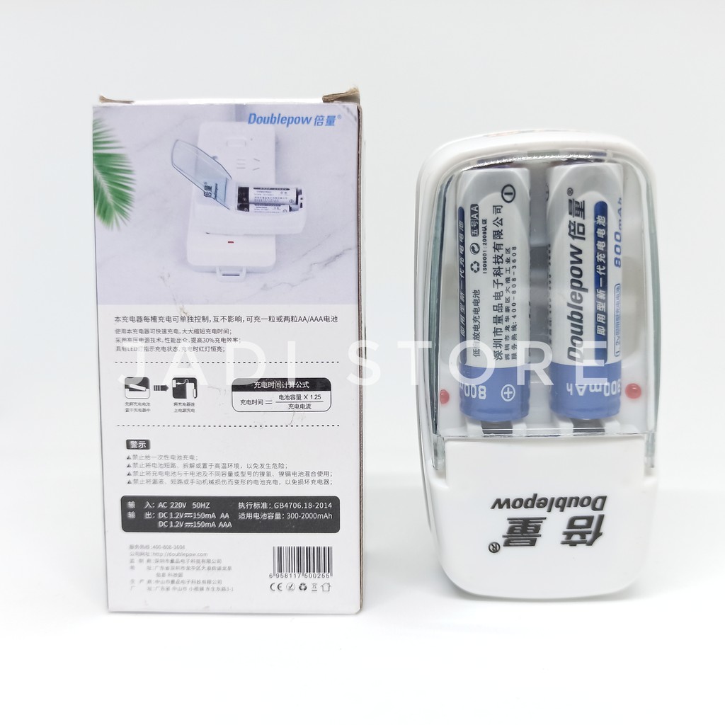 Charger Battery Ces Batere Ces Baterai Charger Baterai 2 Slot For AA AAA Doublepow Double Pow Charge