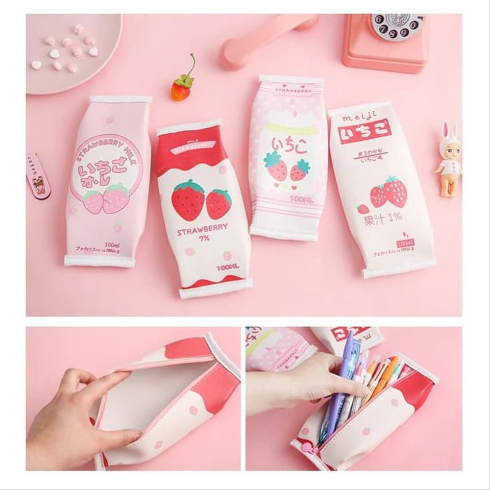

TP0071 Tempat Pensil Japanese Strawberry Milk - Tempat Kosmetik