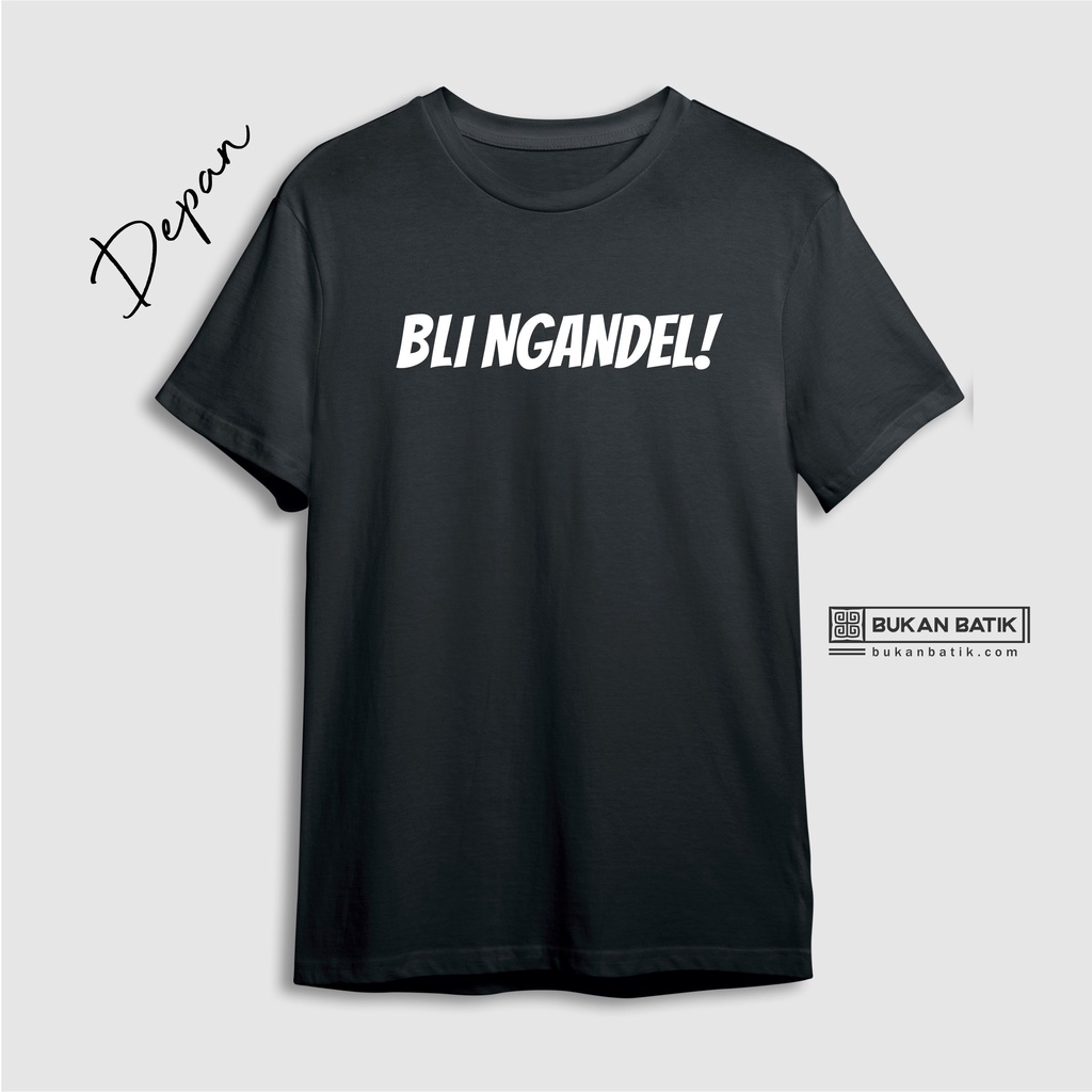 Kaos Cirebon Kota Udang Sunan Gunung Jati Baju Cirebon Jeh Cirebonan Original, BLI NGANDEL - HITAM