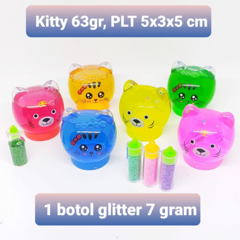 Slime Mainan anak Slime Bening dan Glitter mini Karakter Mainan anti Stress