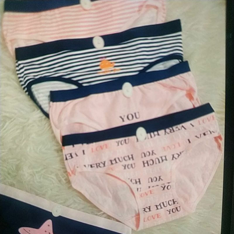 celana dalam wanita.cd mid waist Korea motif