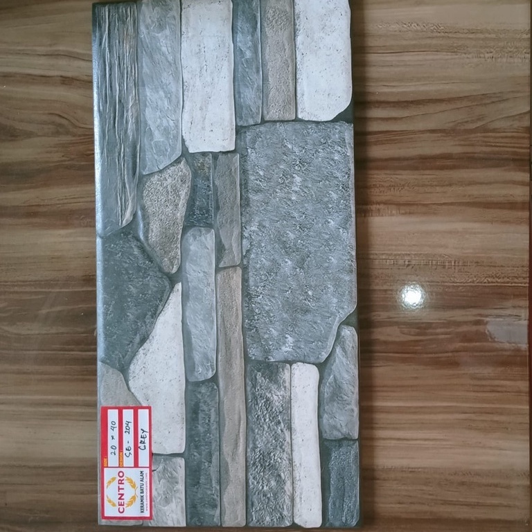 Jual Keramik Dinding Centro Batu Alam 20x40 SE 204 Grey | Shopee Indonesia