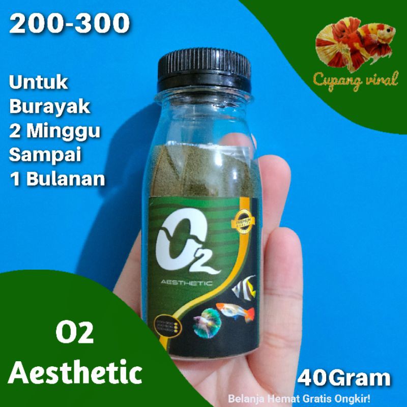 O2 Aesthetic - Pelet Ikan Hias 200-300 40Gram