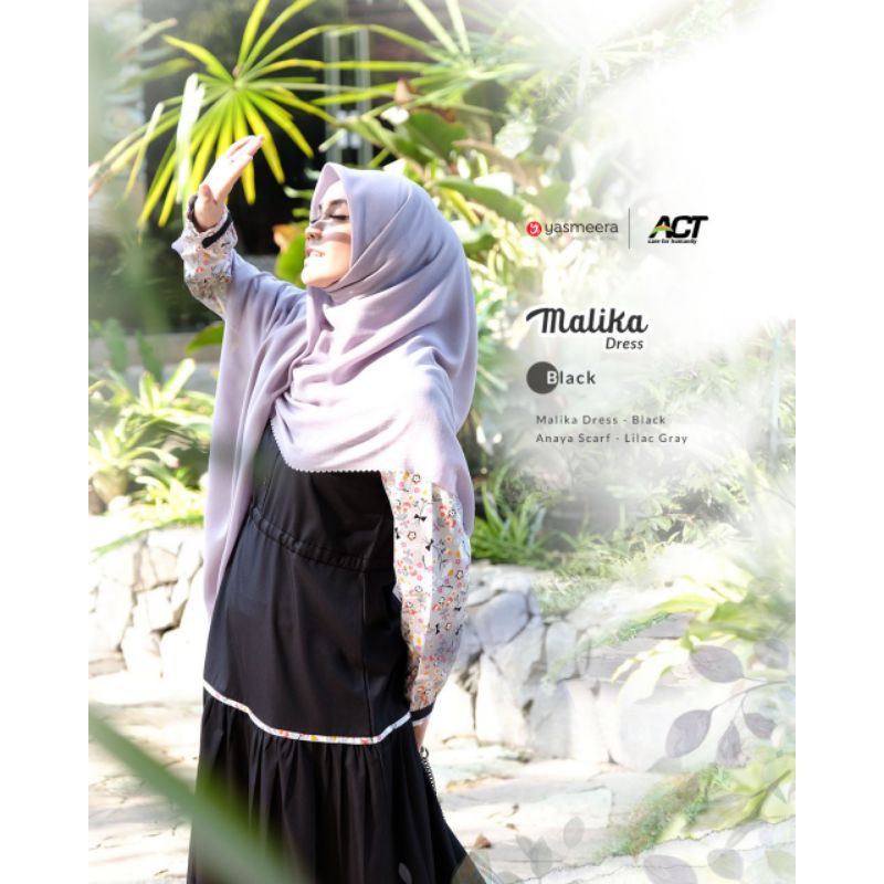 gamis cantik malika dress by yasmeera original