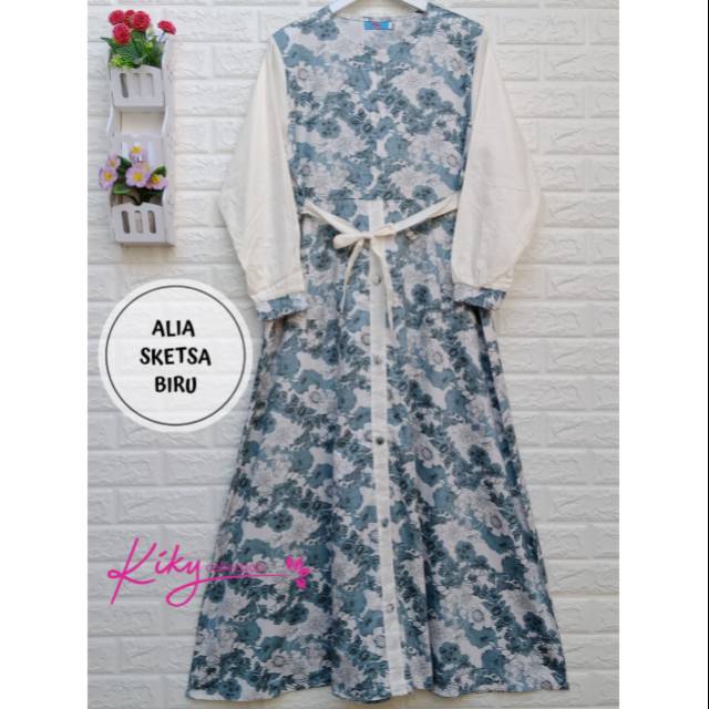 Sale Gamis original katun jepang tokay model aila size xl dan jumbo