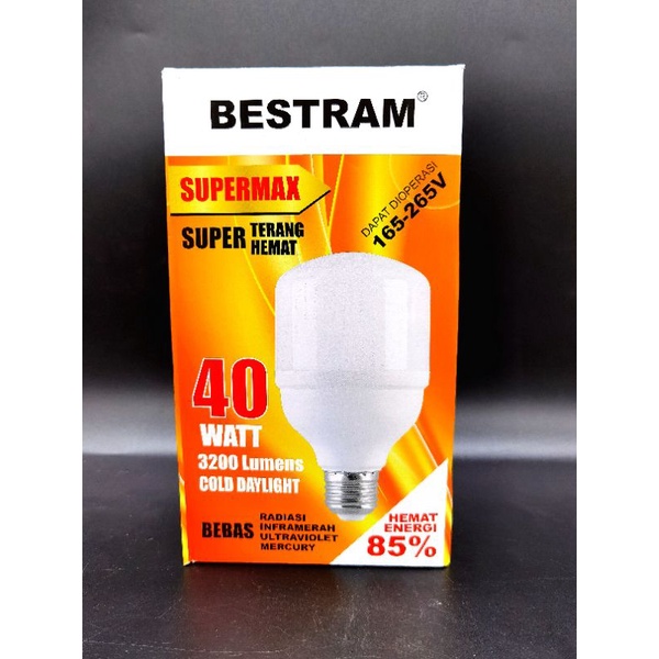 Lampu Led 40w Bestram Supermax,warna cahaya putih 6500K,garansi 1tahun