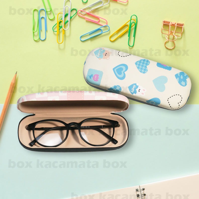 Box Tempat Kacamata / Hard Case Kacamata  Karakter Animals Cute Aesthetic Lucu B9