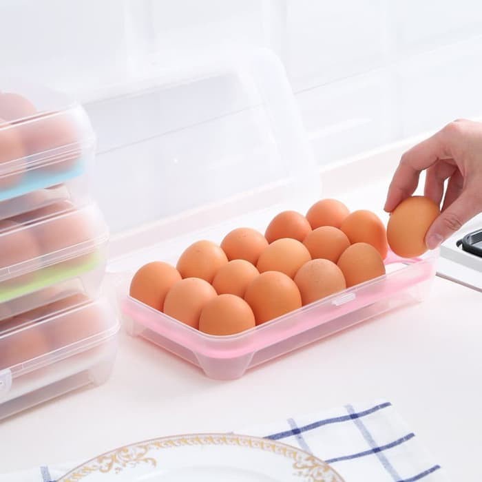 BRGUNIK Kotak Telur / Box Telur 15 Sekat / Egg Organizer R570