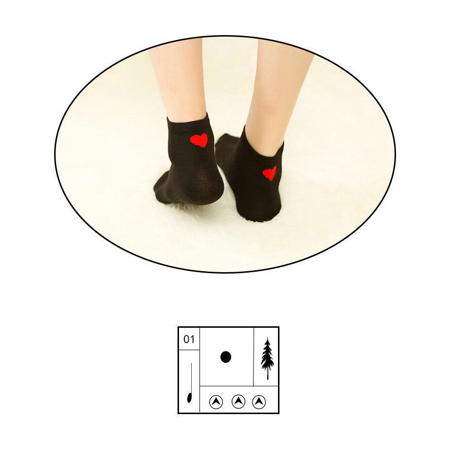 ☛TK☚ Kaos Kaki Motif Polos love Pendek Ankle Cute Socks Fashion Wanita Korea Import Murah R138 k019