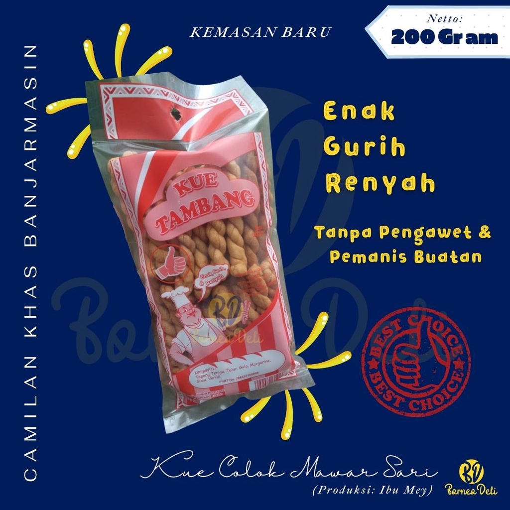 

KUE COLOK Khas Banjarmasin SPECIAL CAP MAWAR SARI / kue Tambang / Pluntir