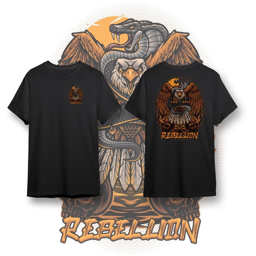 RK - Kaos Pria RIBELLION Baju Kaos Distro Kaos Gambar Printing Kaos Pria