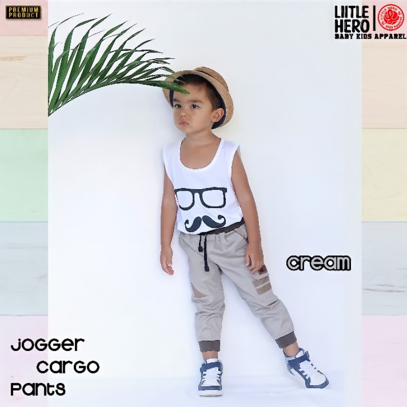 (1 - 10Tahun) Celana Chino Joger Cargo Panjang Anak Laki Laki Cowok Little Hero 1- 10 Tahun