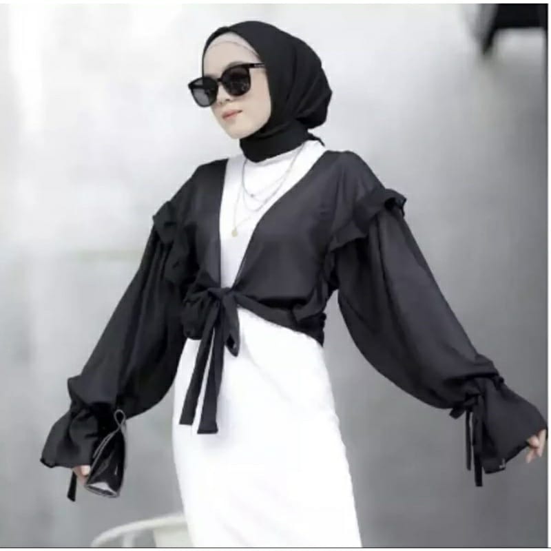 ( PROMO) SERAYU DRESS OUTER SET/DRESS TERBARU 2IN1/BUSUI FRIENDLY/OOTD HIJAB STYLE