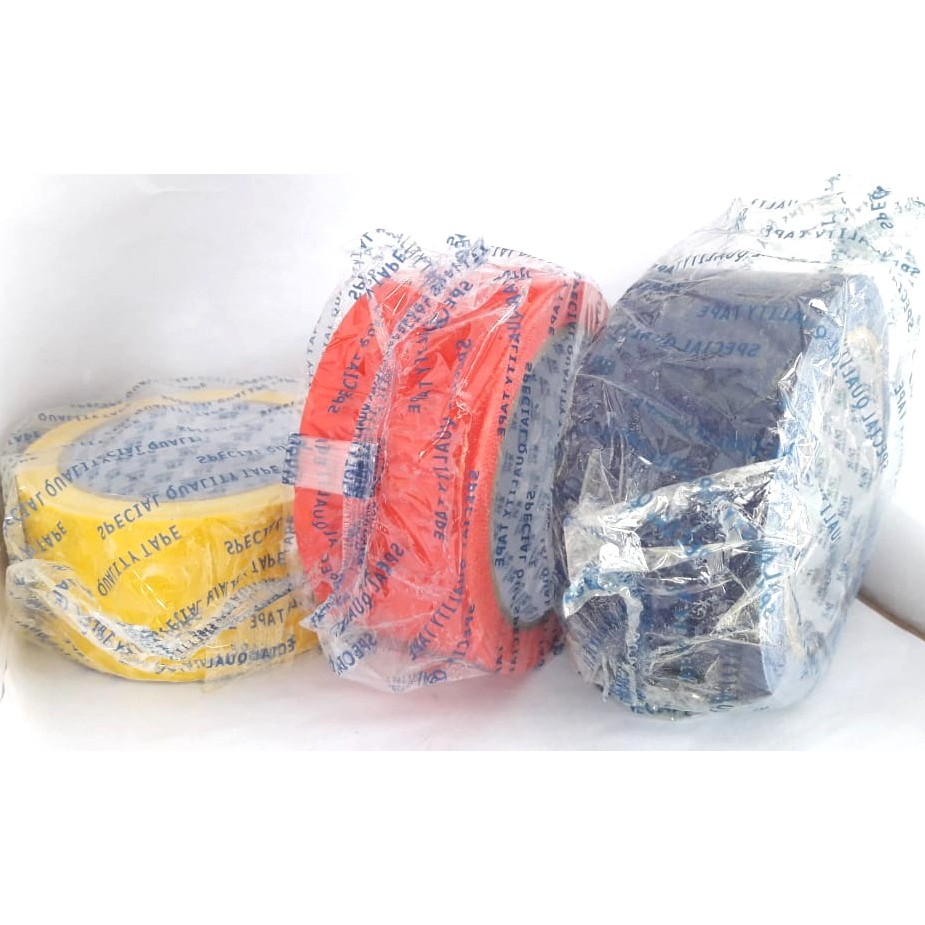 

Solasi Lakban Plester Perekat kain Lakban Lantai warna Biru kuning merah 2inch 2in