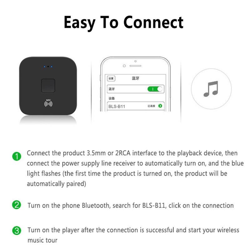 AKN88 - BLS-B11 - Music NFC Desktop Bluetooth 5.0 Receiver