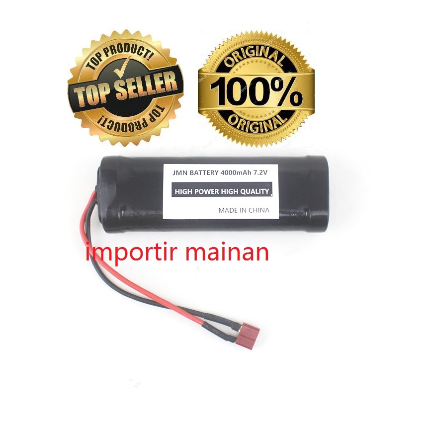 baterai NIMH 7.2V 4000mAH deanT for rc car HENG GUAN HG P407 RGT EX86100 EX86120