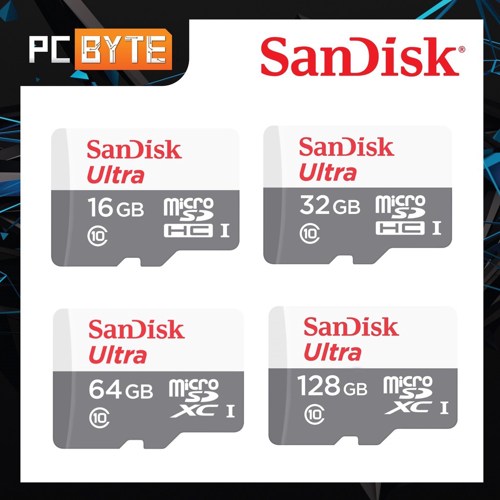 Sandisk Ultra Micro Sd Uhs I Memory Card 16gb 32gb 64gb 128gb 256gb 512gb Sd Cards Memori Tf Microsd Card Sdcard 16 32 64 128 256 Gb Shopee Indonesia