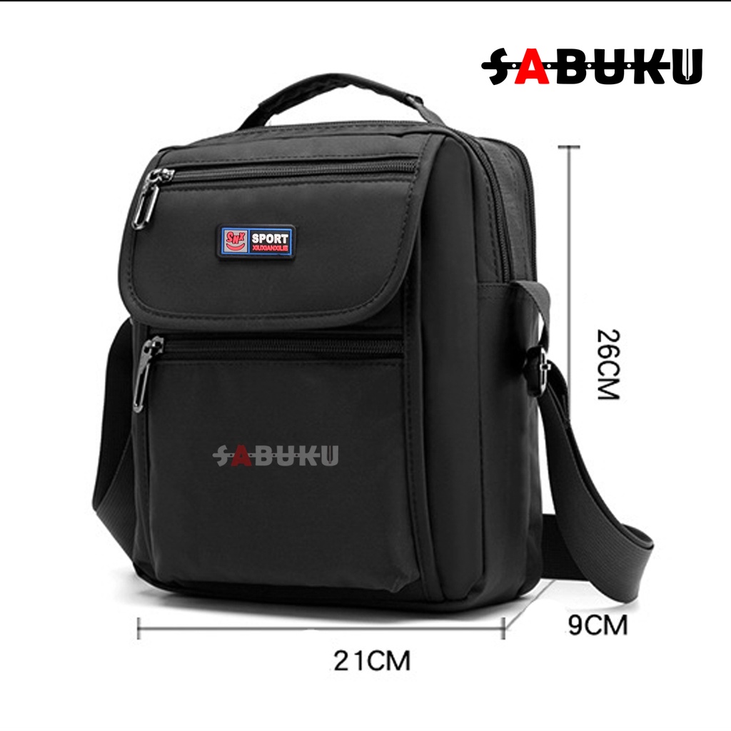 Tas Selempang Kotak Intel Special Hitam Tas Bahu Pria Tas Sling Bag Tas Fashion Pria - 131